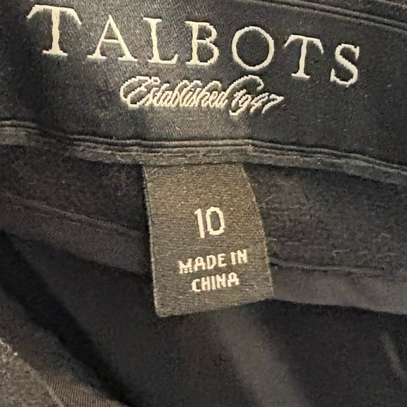 Talbots Charcoal Embroidered A-Line Skirt - Picture 6 of 7